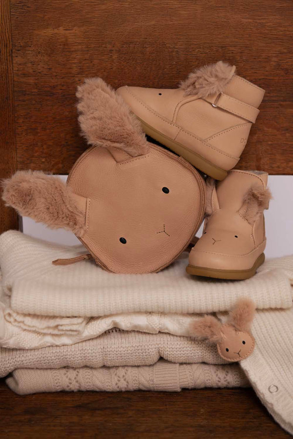 Dubu Exclusive Shoes | Fluffy Bunny | Light Rust Leather