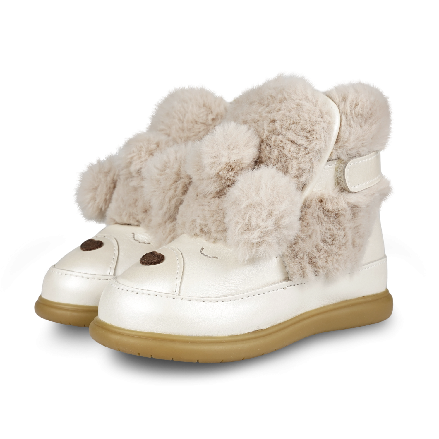 Dubu Exclusive Shoes | Poodle | Off White Metallic Leather