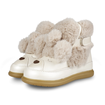 Dubu Exclusive Shoes | Poodle | Off White Metallic Leather