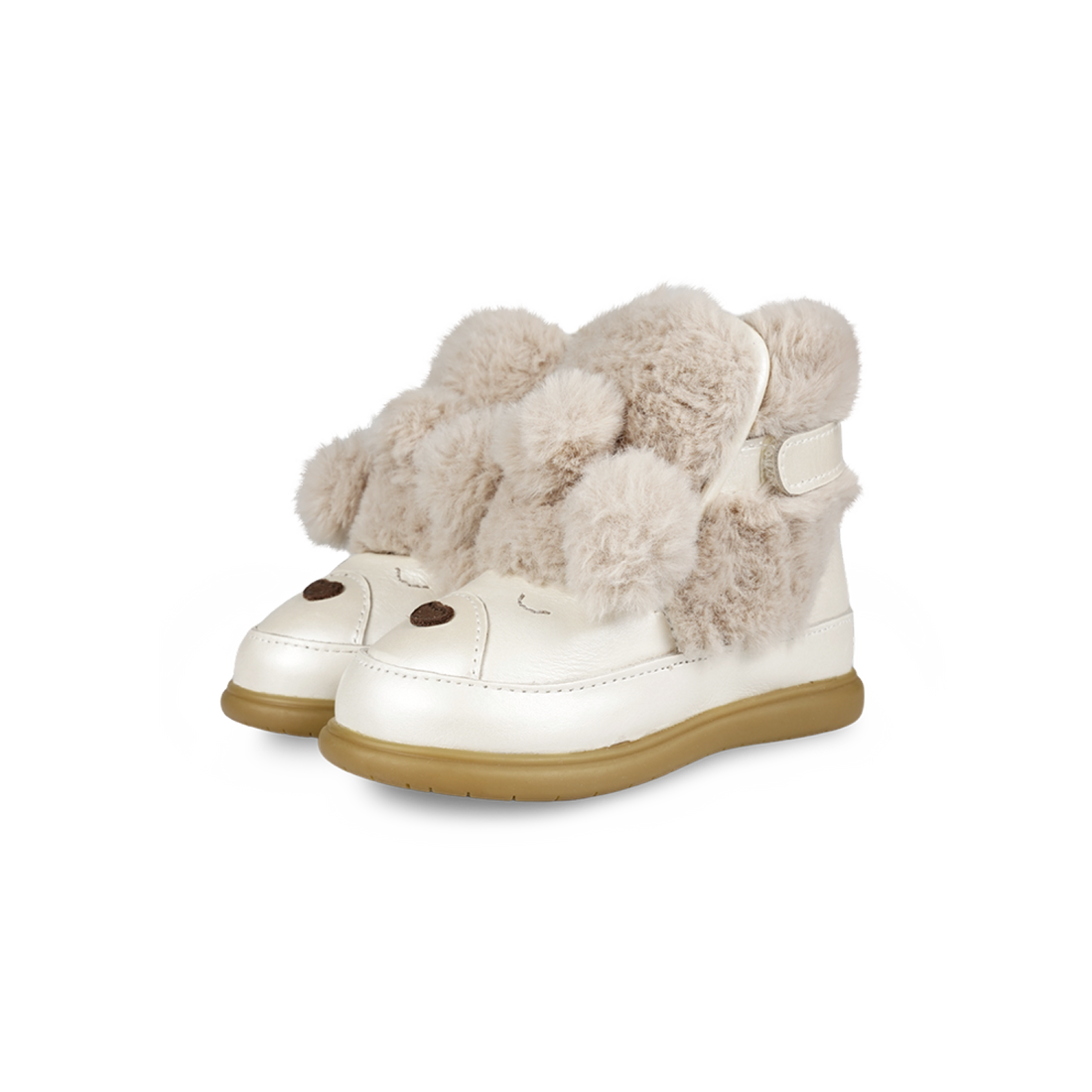 Dubu Exclusive Shoes | Poodle | Off White Metallic Leather