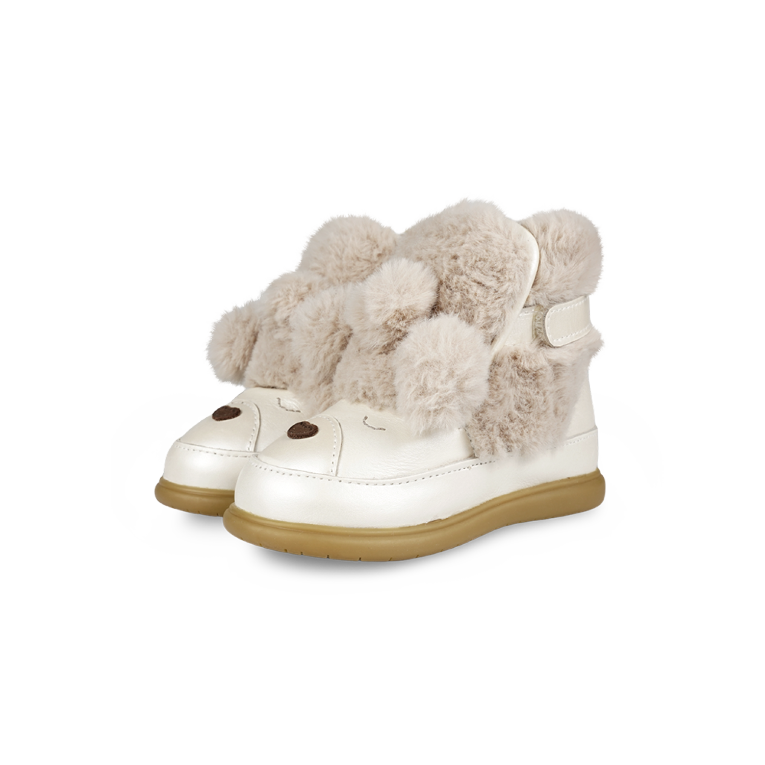 Dubu Exclusive Shoes | Poodle | Off White Metallic Leather