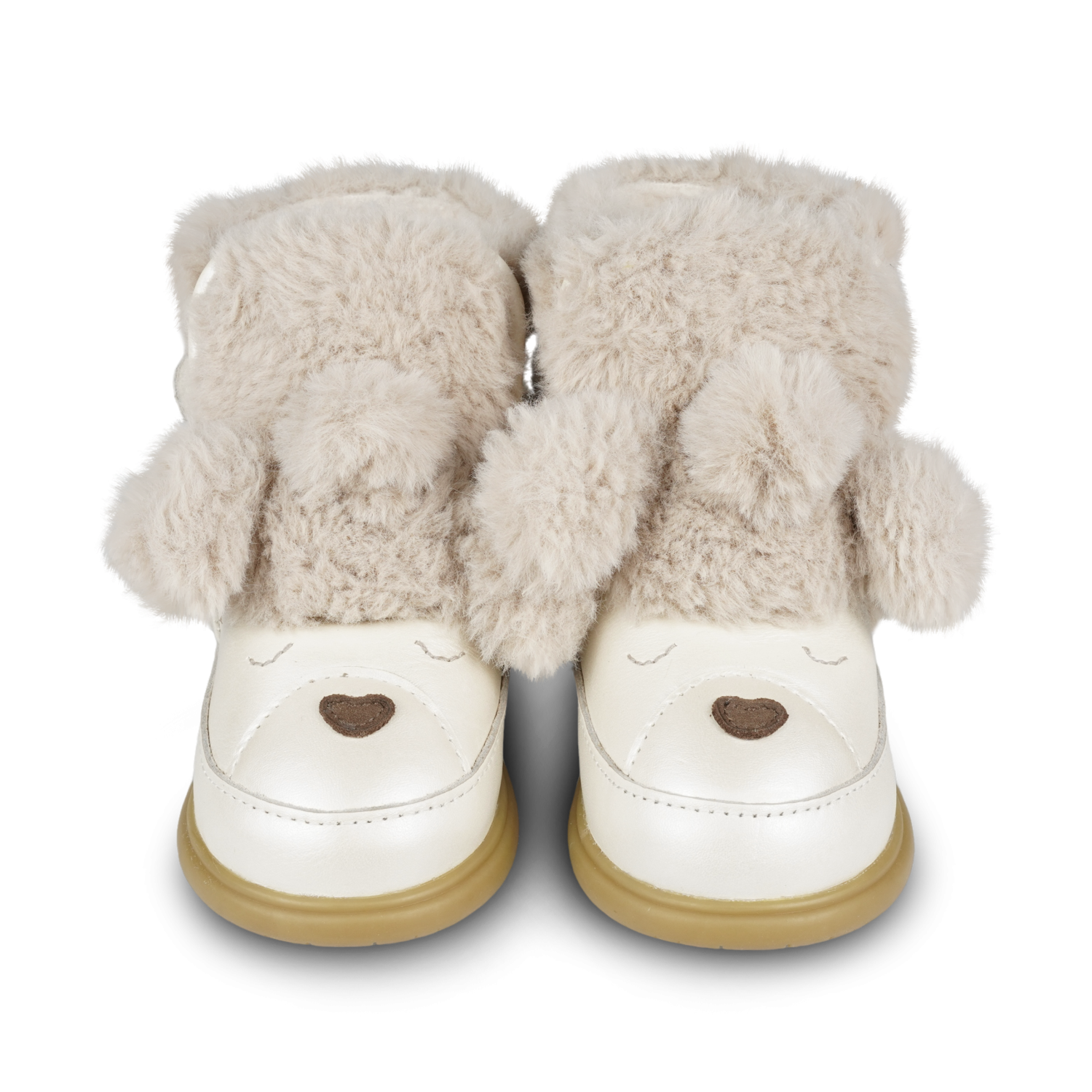 Dubu Exclusive Shoes | Poodle | Off White Metallic Leather