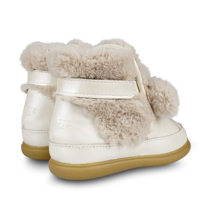 Dubu Exclusive Shoes | Poodle | Off White Metallic Leather