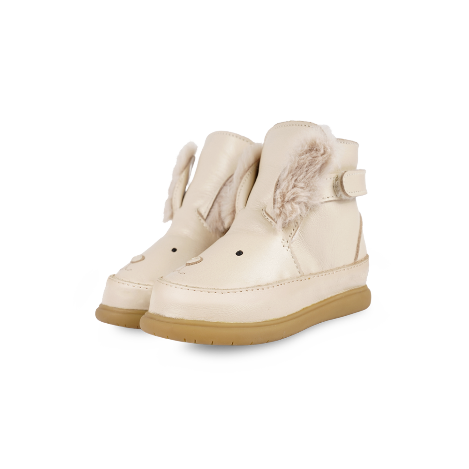 Dubu Exclusive Shoes | Rabbit | Cream Leather