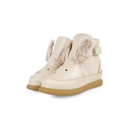 Dubu Exclusive Shoes | Rabbit | Cream Leather