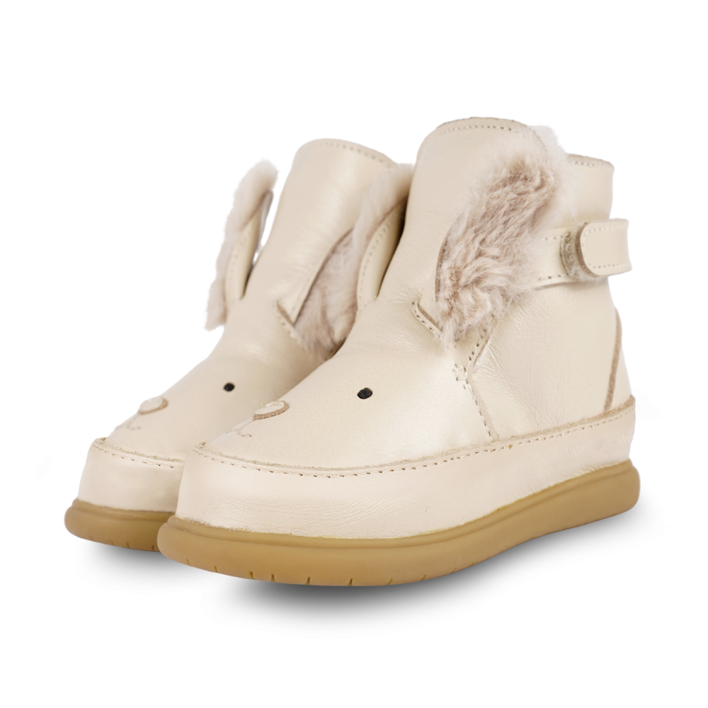 Dubu Exclusive Shoes | Rabbit | Cream Leather