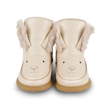 Dubu Exclusive Shoes | Rabbit | Cream Leather