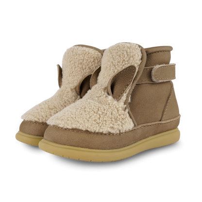 Roumi Shoes | Alpaca | Beige Curly Faux Fur