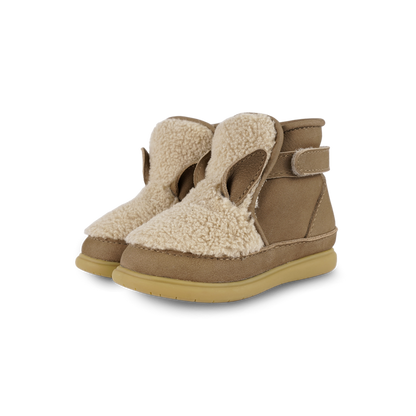 Roumi Shoes | Alpaca | Beige Curly Faux Fur