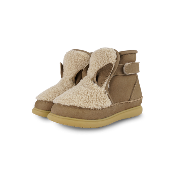 Roumi Shoes | Alpaca | Beige Curly Faux Fur