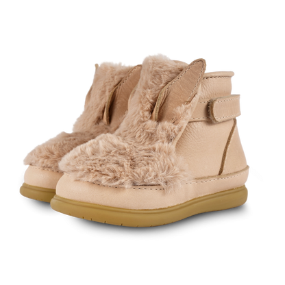 Roumi Shoes | Fluffy Bunny | Warm Beige Soft Faux Fur