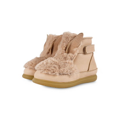 Roumi Shoes | Fluffy Bunny | Warm Beige Soft Faux Fur