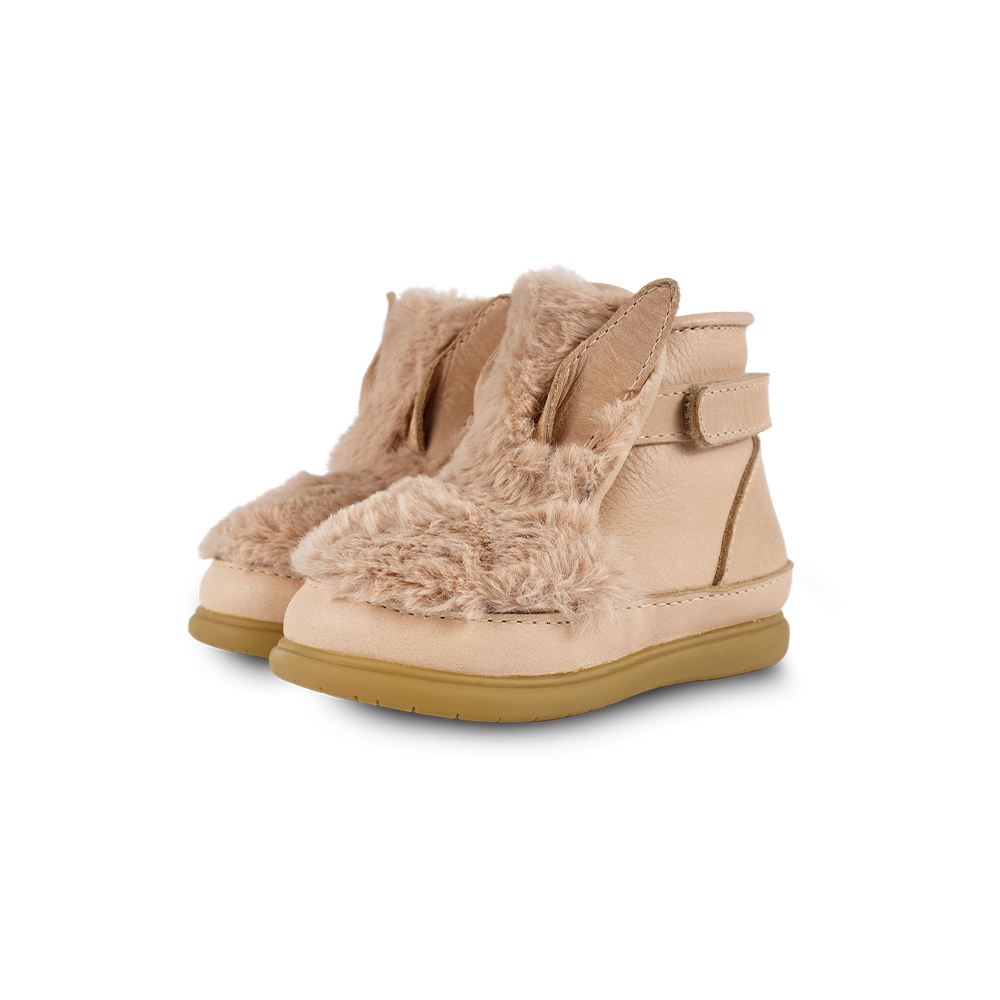 Roumi Shoes | Fluffy Bunny | Warm Beige Soft Faux Fur