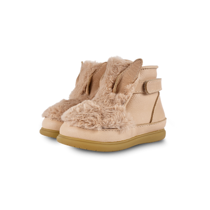 Roumi Shoes | Fluffy Bunny | Warm Beige Soft Faux Fur