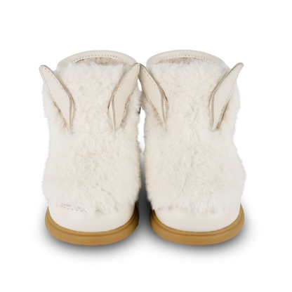 Roumi Shoes | Rabbit | Off White Soft Faux Fur