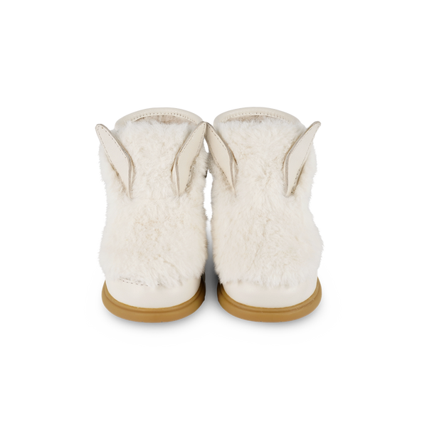 Roumi Shoes | Rabbit | Off White Soft Faux Fur