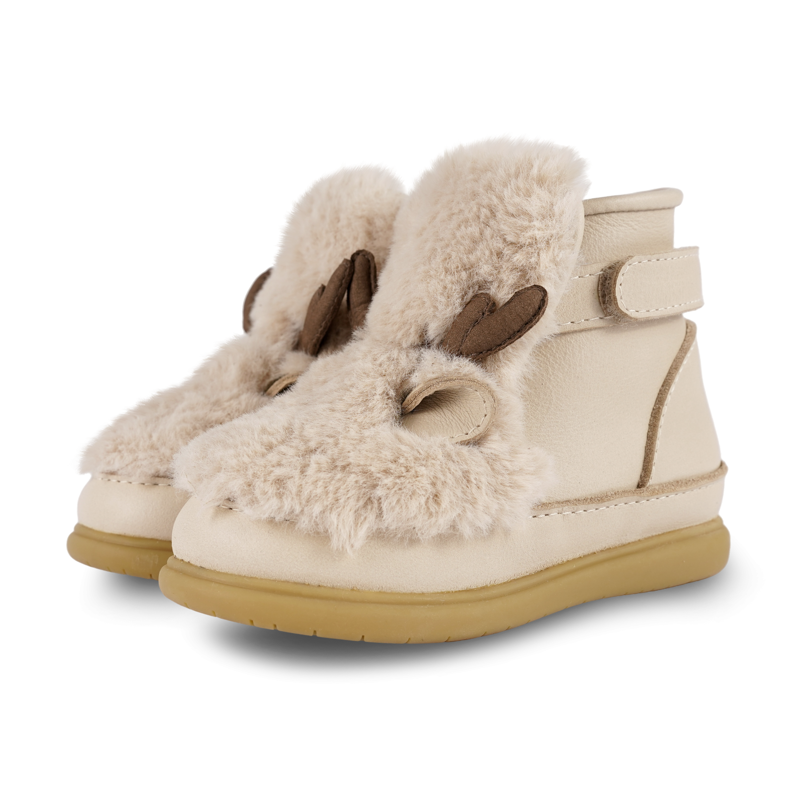 Roumi Shoes | Reindeer | Light Beige Soft Faux Fur