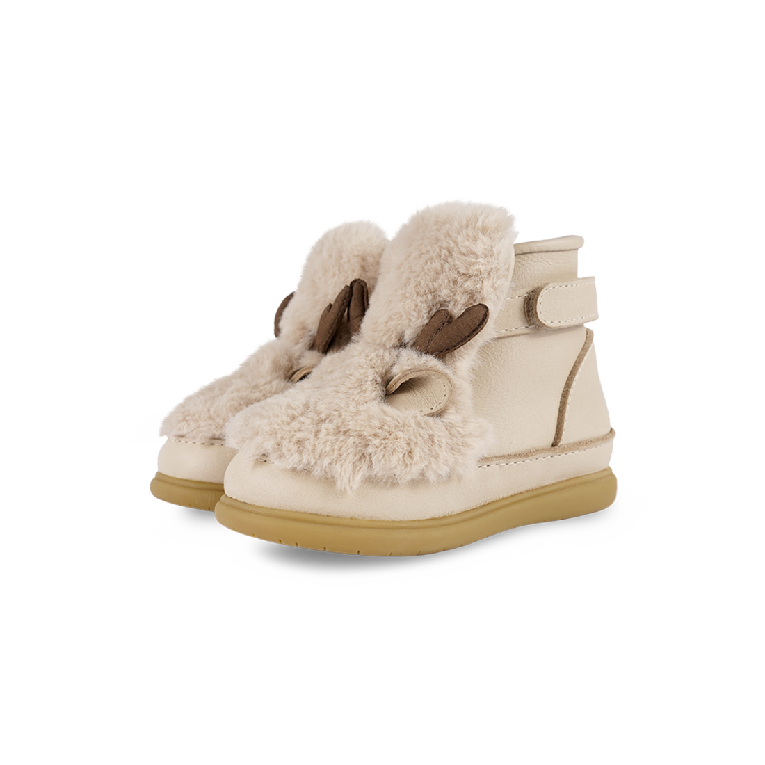 Roumi Shoes | Reindeer | Light Beige Soft Faux Fur