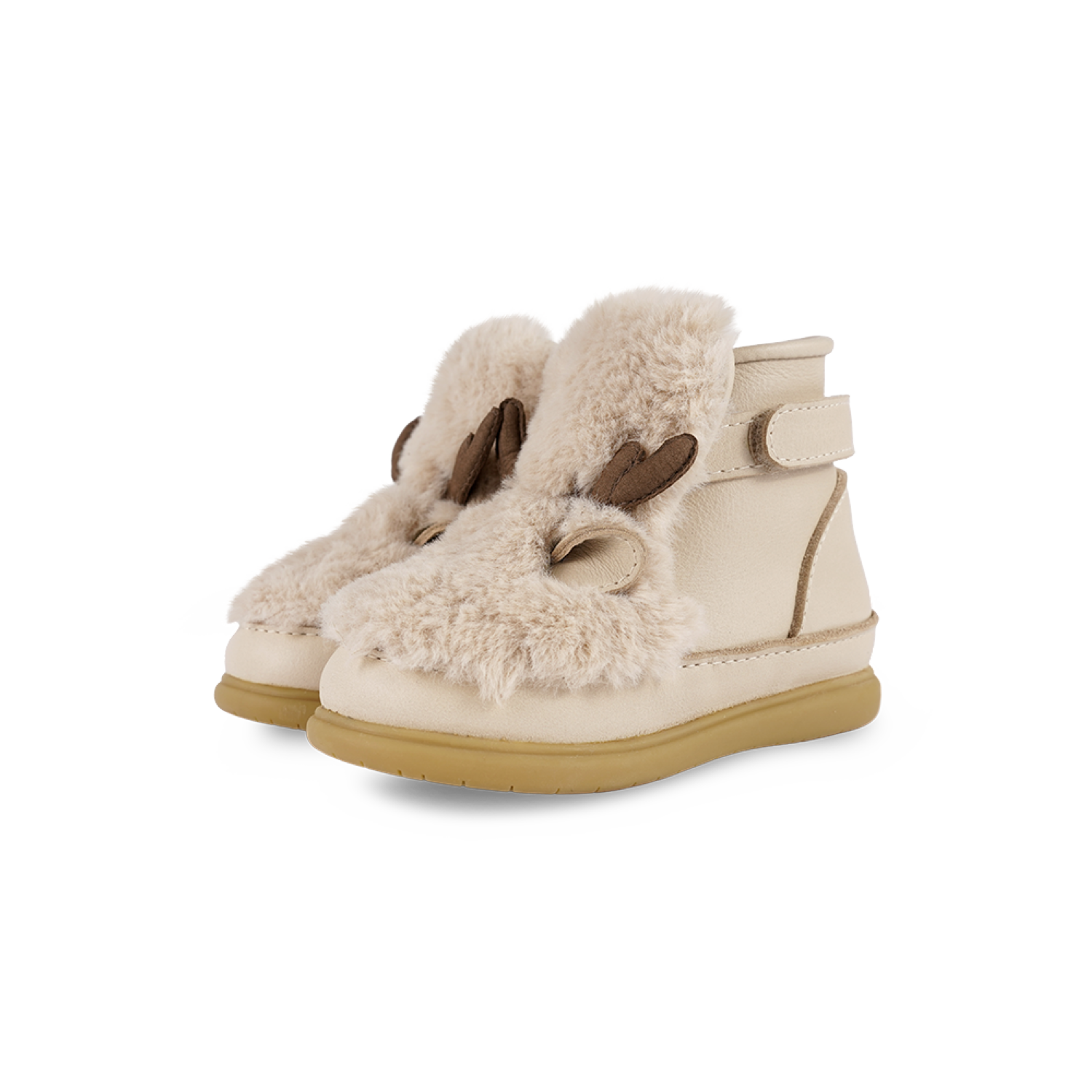 Roumi Shoes | Reindeer | Light Beige Soft Faux Fur