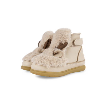 Roumi Shoes | Reindeer | Light Beige Soft Faux Fur