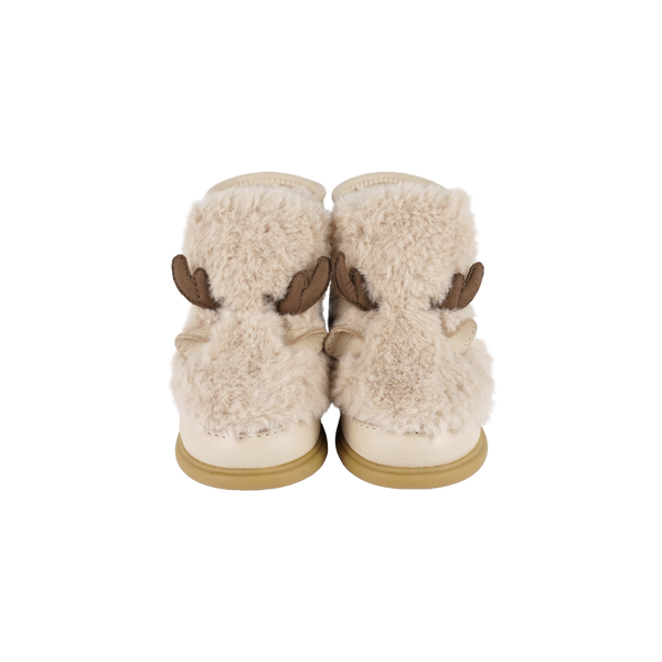Roumi Shoes | Reindeer | Light Beige Soft Faux Fur
