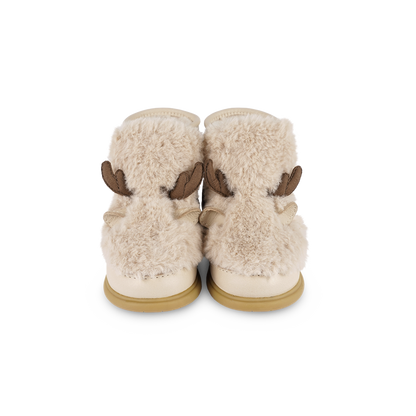 Roumi Shoes | Reindeer | Light Beige Soft Faux Fur