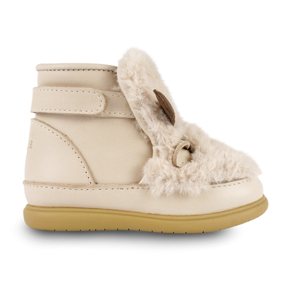 Roumi Shoes | Reindeer | Light Beige Soft Faux Fur