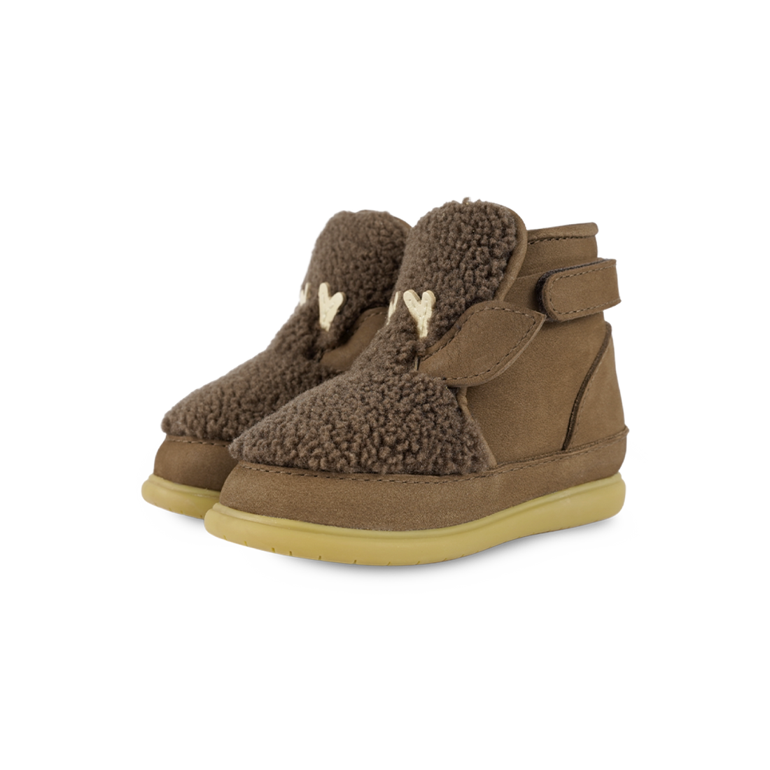 Roumi Shoes | Stag | Hazelnut Curly Faux Fur