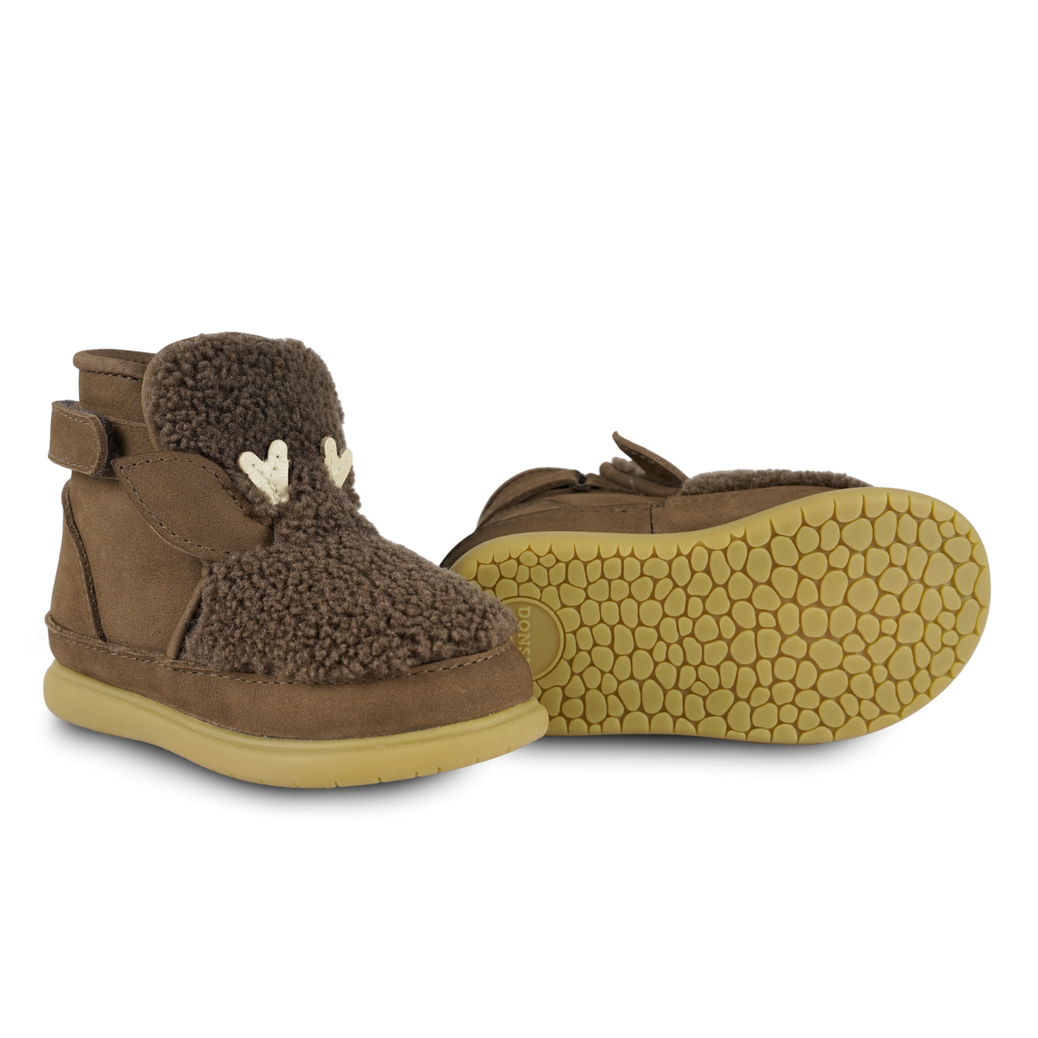 Roumi Shoes | Stag | Hazelnut Curly Faux Fur