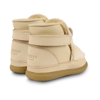 Roumi Shoes | Polar Bear | Off White Curly Faux Fur