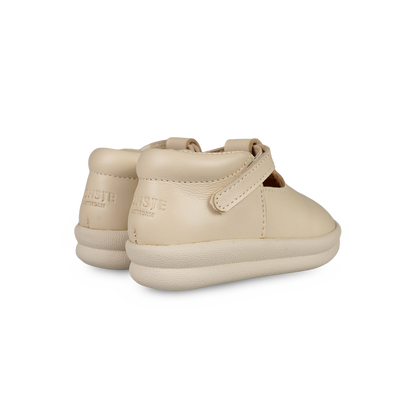 Elmin Shoes | Cream Leather