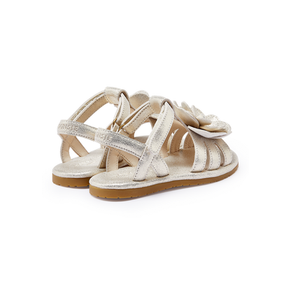 Jiles Fields Sandals | Shimmer Buttercup | Silver Metallic Leather