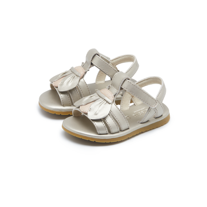 Jiles Sky Sandals | Golden Beetle | Silver Metallic Leather