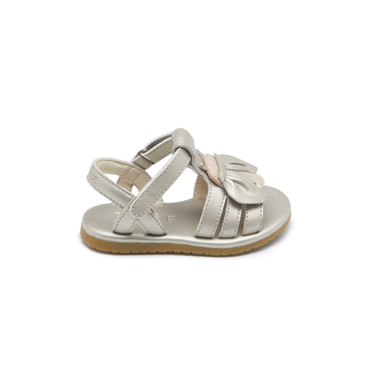 Jiles Sky Sandals | Golden Beetle | Silver Metallic Leather