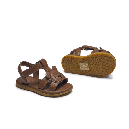 Mhalo Sandals | Bear | Cognac Leather