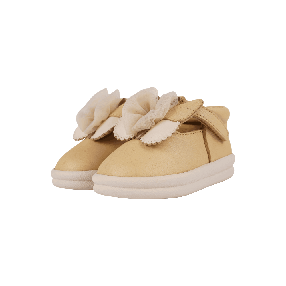 Vlindy Shoes | Gold Metallic Nubuck