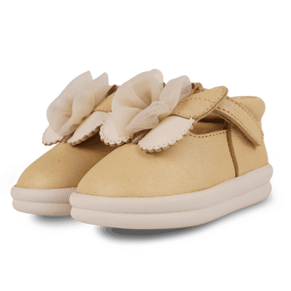 Vlindy Shoes | Gold Metallic Nubuck