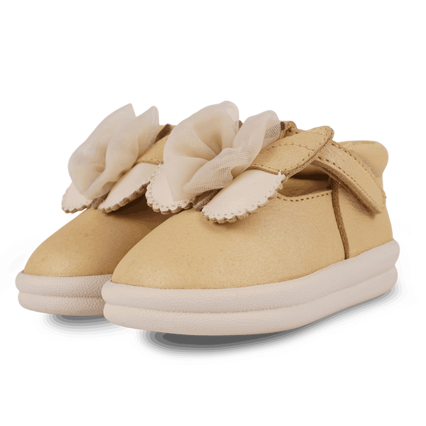 Vlindy Shoes | Gold Metallic Nubuck