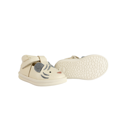 Zazo Special Shoes | White Tiger | Cream Leather