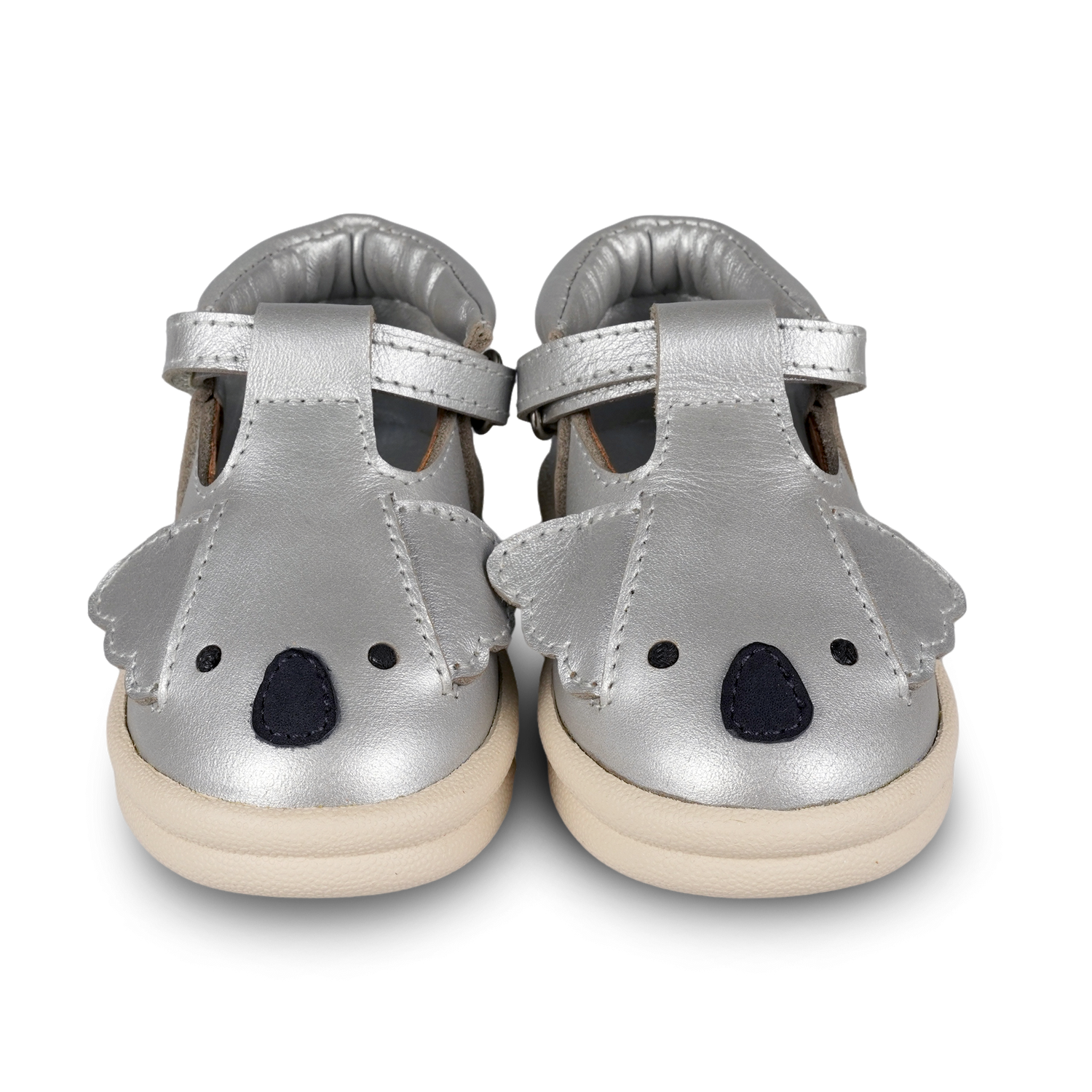 Zilpa Shoes | Koala | Silver Grey Metallic Leather