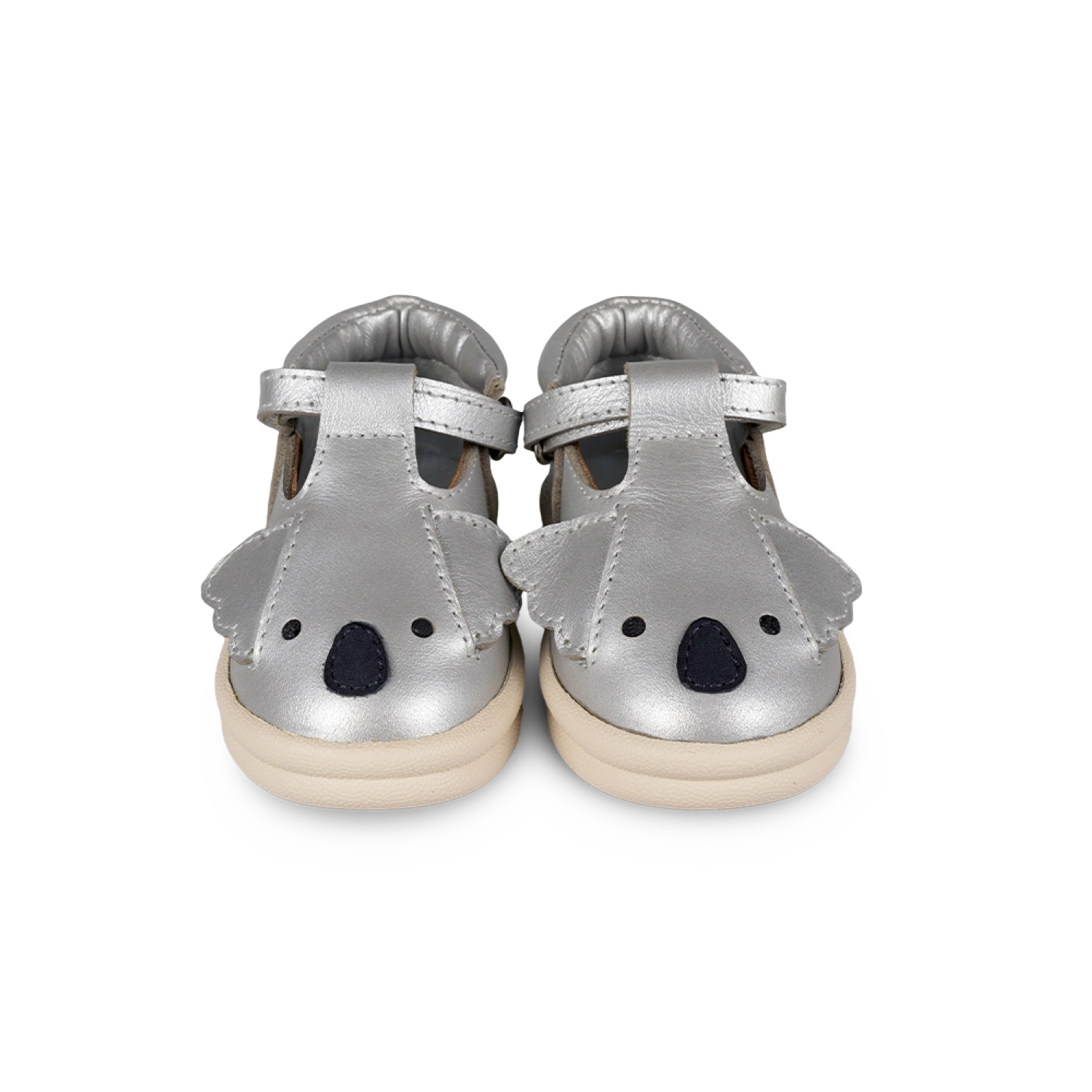 Zilpa Shoes | Koala | Silver Grey Metallic Leather