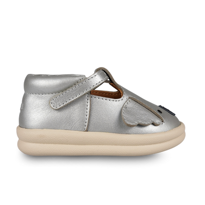 Zilpa Shoes | Koala | Silver Grey Metallic Leather