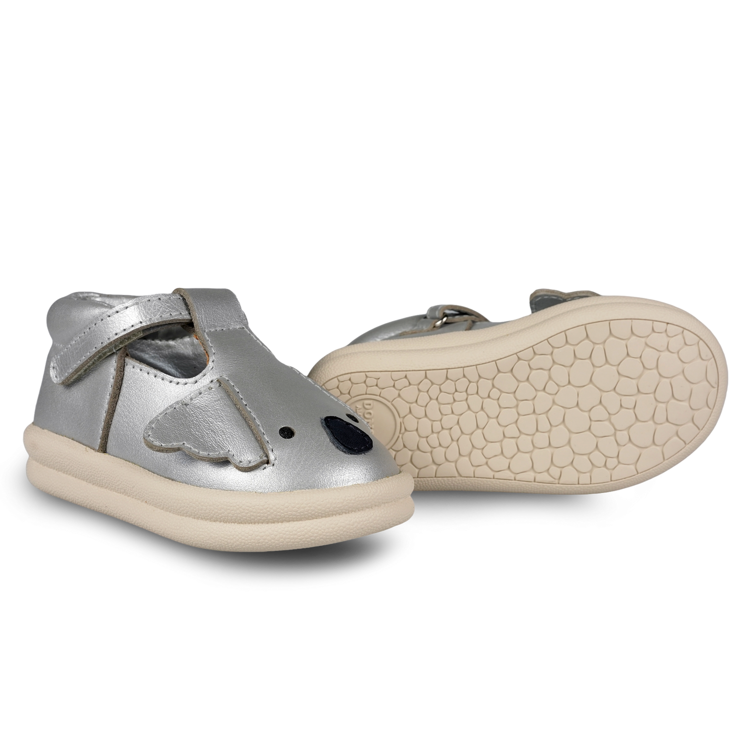 Zilpa Shoes | Koala | Silver Grey Metallic Leather