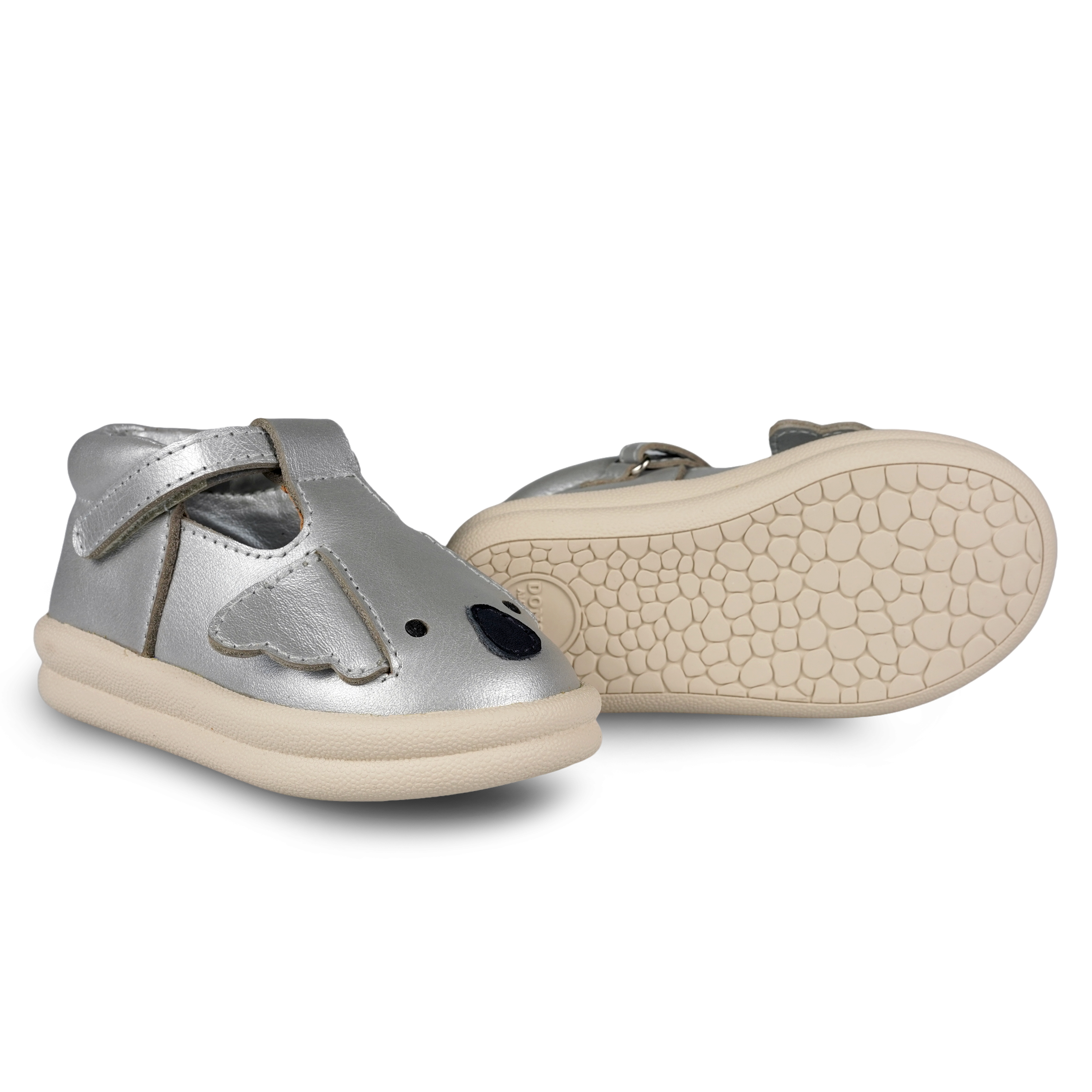 Zilpa Shoes | Koala | Silver Grey Metallic Leather