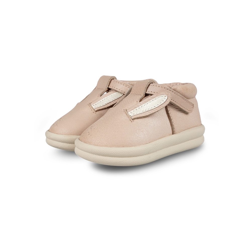 Zilpa Shoes | Pink Bunny | Powder Metallic Nubuck