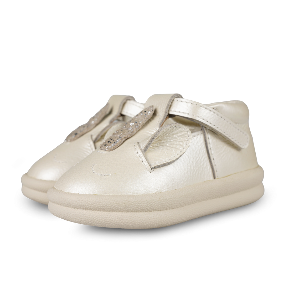 Zilpa Shoes | Unicorn | Off White Metallic Leather