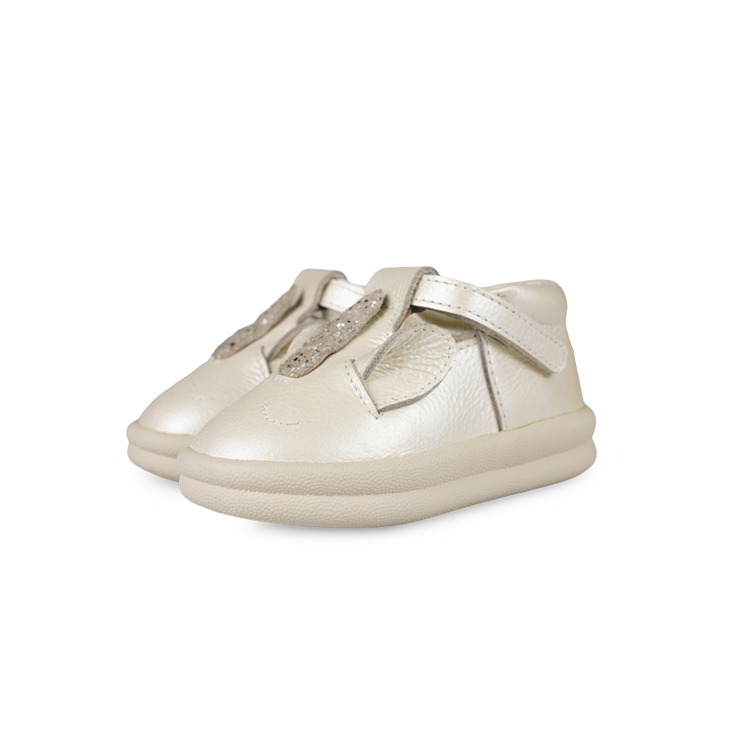 Zilpa Shoes | Unicorn | Off White Metallic Leather