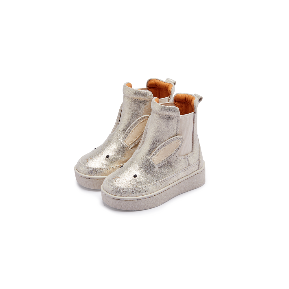 Kheera Boots | Bunny | Silver Metallic Leather