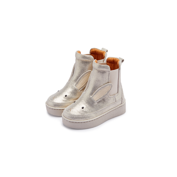 Kheera Boots | Bunny | Silver Metallic Leather