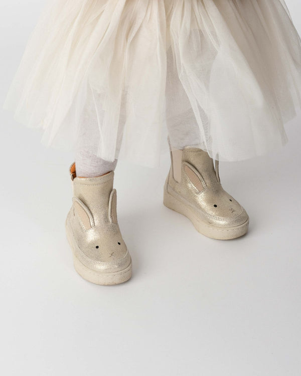 Kheera Boots | Bunny | Silver Metallic Leather